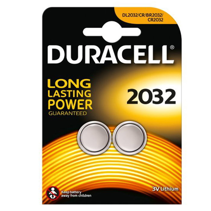 Duracell Pack de 2 Pilas de Botón Litio CR2032 3V
